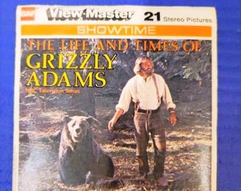 Zabytkowy 1978 GAF View-Master Showtime Life & Times Grizzly Adams 3-rolkowy z książeczką J10