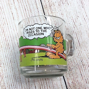 Vintage McDonalds 1978 Garfield by Jim Davis glass coffee mug