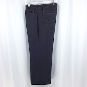 NWOT VTG Levis Saddleman Hose Herren 46x26 HEMMED Blau Dacron Polyester 1970s 517