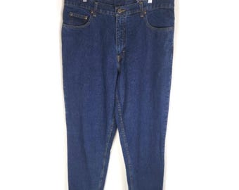 Vintage Eddie Bauer Womens Jeans Größe 16 High Rise Mom Entspannte 90er Jahre Denim Baumwolle