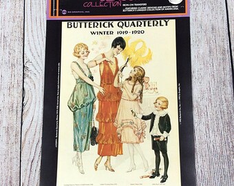 VTG Butterick WINTER Iron On Transfer 1919 1920 Americana Classic Collection
