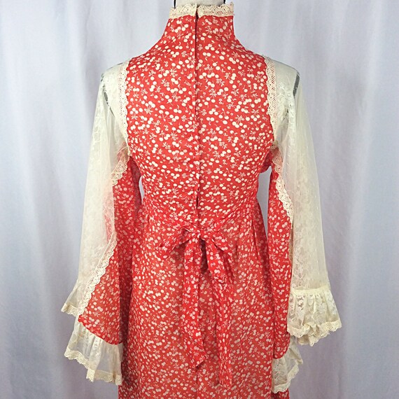 Vintage 1970s Gunne Sax Cherry Peasant Prairie Dress … - Gem