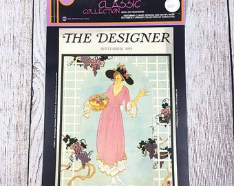 VTG Butterick THE DESIGNER Iron On Transfer 1919 Americana Classic Collection