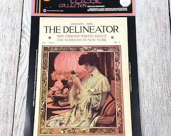 VTG Butterick DELINEATOR Iron On Transfer Americana Jan 1904 Classic Collection