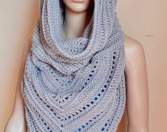 Hoodie scarf/handmade/cute stylish scarf