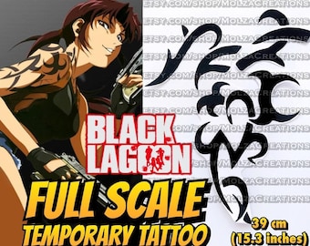 FULL SCALE Revy cosplay temporary tattoo