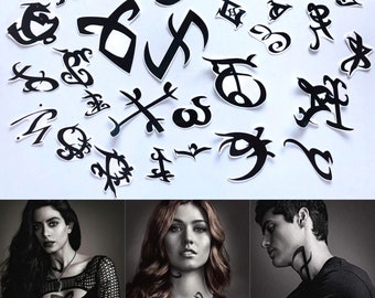 FREE SHIPPING! Rune Tattoos, Clary, Alec, Jace and Isabelle cosplay