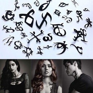 FREE SHIPPING Rune Tattoos, Clary, Alec, Jace and Isabelle cosplay image 1