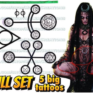 FREE SHIPPING! Enchantress tattoo set