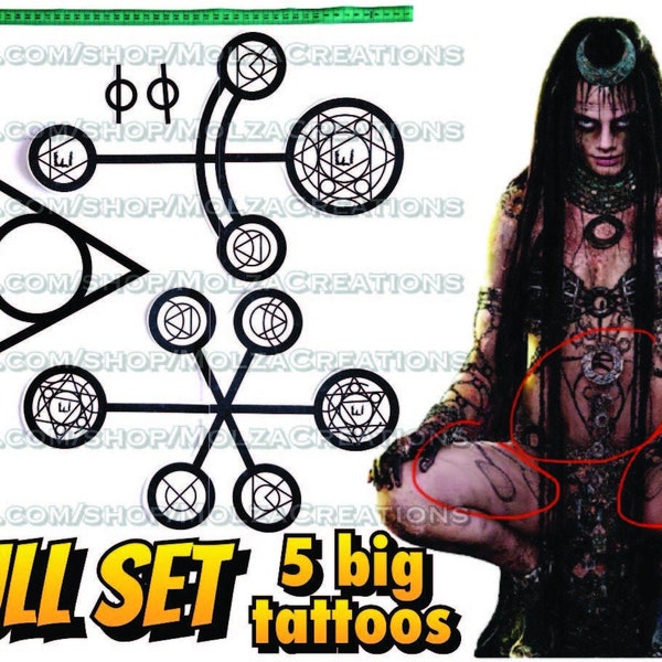 FREE SHIPPING! Enchantress tattoo set