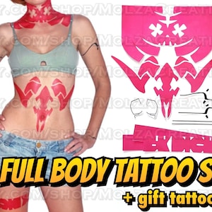 FREE SHIPPING! Rebecca body and face tattoos, full set