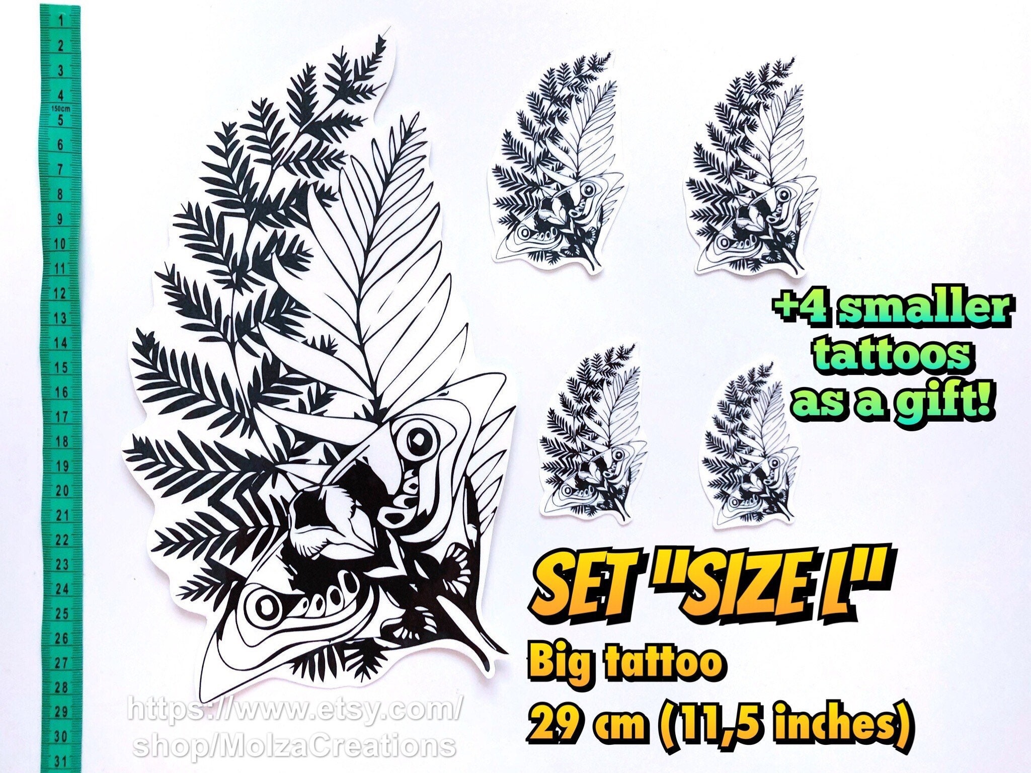 Ellie The Last Of Us 26x14cm Cosplay Tattoo Professional Temporary Tattoo