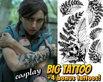 The Last Of Us 2 Ellie Temporary Tattoo for Cosplayers, 4 Different Si -  Frenzy Flare