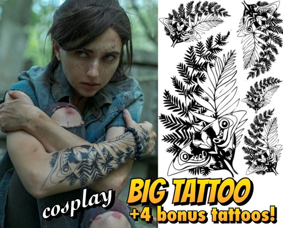 Ellie temporary tattoo + 4 BONUS TATTOOS