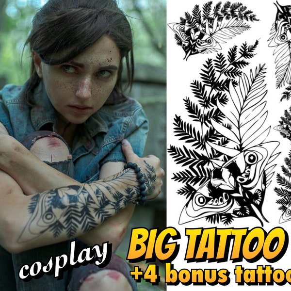 Ellie temporary tattoo + 4 BONUS TATTOOS