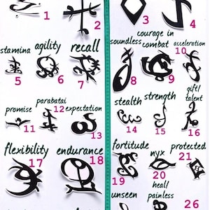 FREE SHIPPING Rune Tattoos, Clary, Alec, Jace and Isabelle cosplay image 8