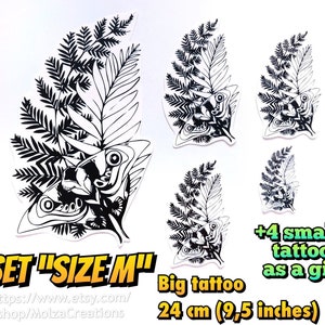 Ellie temporary tattoo 4 BONUS TATTOOS M (24 cm, 9.5 inch)