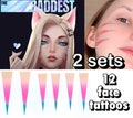 Ahri temporary face tattoos, 2 sets, 12 tattoos product logo