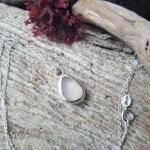 Sea Glass Pendant: Sterling Silver Necklace, English Beach Jewellery,