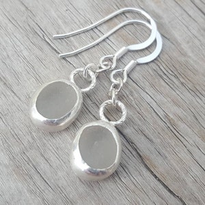 Sea Glass Earrings: Handmade Sterling Silver Jewellery, ethically made