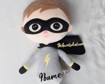 Plush toy Super Boy cuddly toy 46 cm personalized cuddly soft baby boy