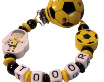 Pacifier chain with the name football