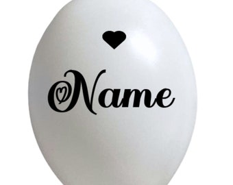 Easter egg with name plastic approx. 6 x 5.5 cm