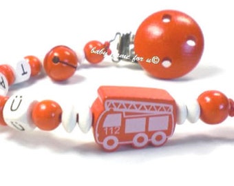 Pacifier chain with the name Fire Department 112