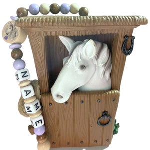 Money box horse in the stable with name, money box, piggy bank, horse white image 8