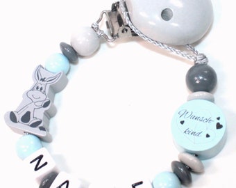 Pacifier chain with the name Donkey Boy