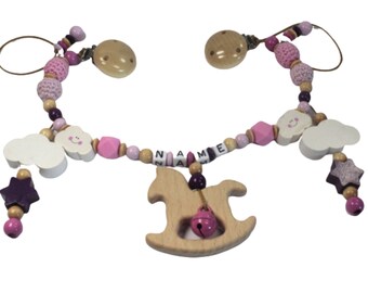 Kinderwagenkette mit Namen Frosch Wagenkette Baby Spielkette Holz Babygeschenk Kinderwagenkette mit Namen Frosch Wagenkette Baby Spielkette Holz Babygeschenk