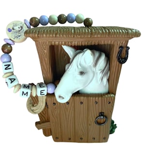 Money box horse in the stable with name, money box, piggy bank, horse white image 7