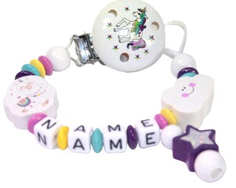 Pacifier necklace named Lama Unicorn