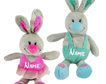 Peluche conejito peluche 32 cm personalizado niño o niña Conejito de Pascua