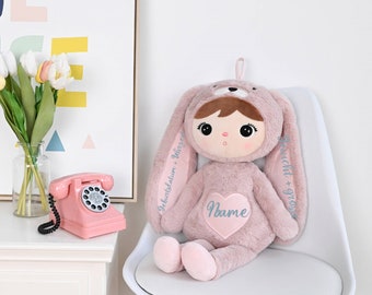 Plüschtier Hase XL Kuscheltier puderrosa 68 cm personalisiert kuschelweich Baby