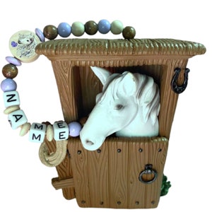 Money box horse in the stable with name, money box, piggy bank, horse white image 9