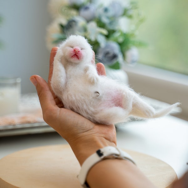 Gefilzte Kätzchen KURS, Nadelgefilzte Kätzchen Anleitung, Videokurs, wie man eine Katze mit der Nadel filzt