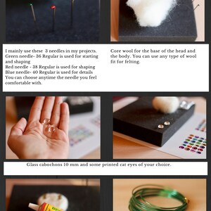 Needle Felted Cat Tutorial, Realistic Cat Tutorial, PDF English Tutorial image 4