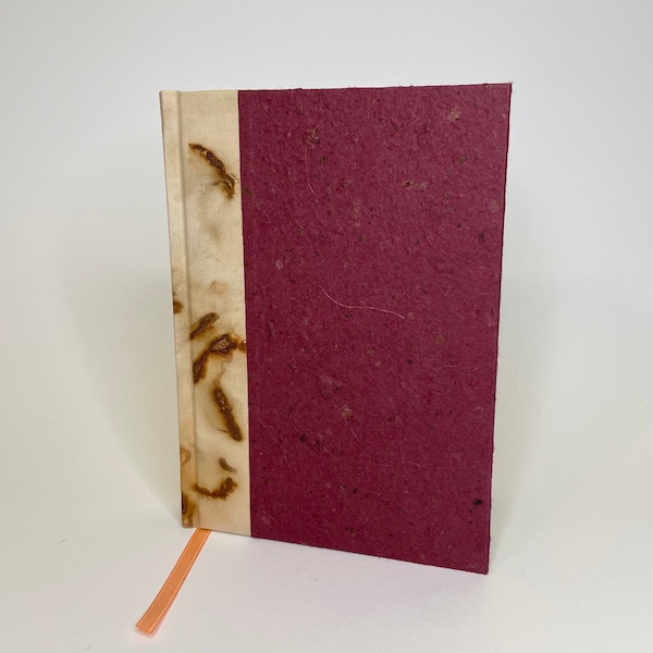 Burgundy and Beige Handbound Journal/Sketchbook