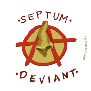 Septum Deviant-Transparent 3” Sticker