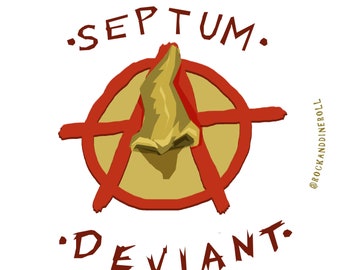 Septum Deviant-Transparent 3” Sticker