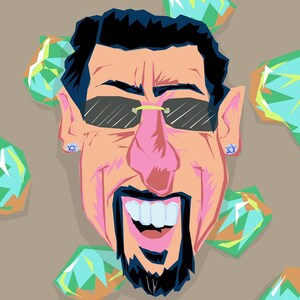 Uncut Gems 3”x3” Shiny Stickers