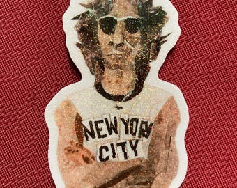 John Lennon NYC Shirt Collage—Sparkle Sticker
