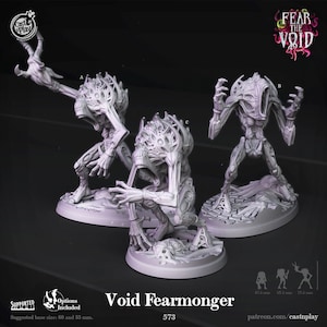 Void Fearmonger-miniatuur | 28 mm-32 mm | Hars 3D-geprint Lovecraftian Horror | D&D / Pathfinder