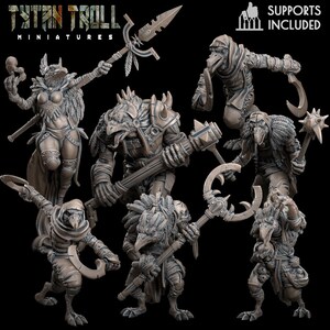 28/32mm, Kenku Bundle, TytanTroll Minitures, Dungeon and Dragons, RPG, Dnd, Pathfinder, Avian Humanoid.