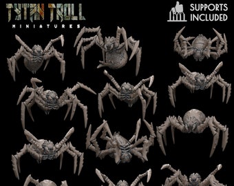 28/32mm, The Driders, Large Miniatures, TytanTroll Minitures, Dungeon and Dragons, RPG, Dnd, Pathfinder, Spiders, Arachnids.