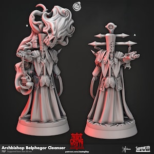 Archbishop Belphegor Cleanser, Church of Wrath, CastnPlay, Large miniatures , Role Playing Games Miniature, Dungeon and Dragons, Zealots.
