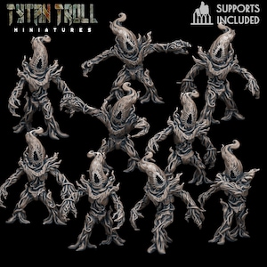 28/32mm Tree Blight Miniature Bundle | DnD, RPG, Pathfinder | Treant, Treefolk, Forest Blight Creatures
