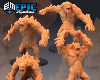 Mountain Trolls 015-018, The Twin Mountains Large Miniature, Epic miniature, Dungeon and Dragons, RPG, Dnd, Pathfinder, Creatures