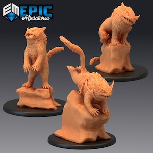 The Owlcats,  1977-1979, Infested Woodlands, Large Miniature, Epic miniatures, Dungeon and Dragons, RPG, Dnd, Pathfinder ,Beasts